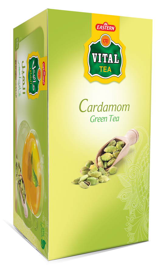 Vital -  Cardamom Green Tea 30 Bags Box 45g