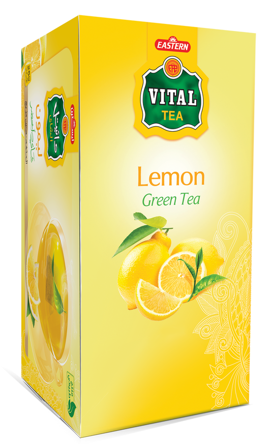 Vital -  Lemon Green Tea  30 Tea Bags Box 45g