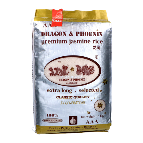 Dragon & Phoenix | Jasmine Rice Premium Quality 100% Crop 2022 | 18kg