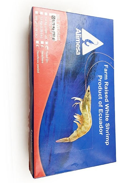 Vannamei Shrimps HOSO 30/40 1 kg 25% -EC